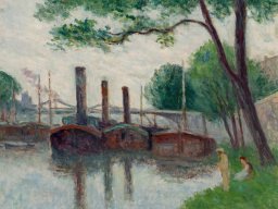 maximilien luce - les bords de la seine pres de la roche-guyon 1935